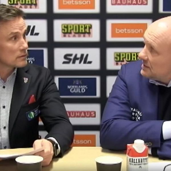 Frölundas tränare Roger Rönnberg och Malmös Peter Andersson.