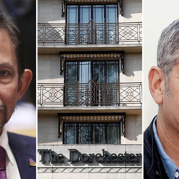 Sultanen Hassanal Bolkiah, hotellet The Dorchester och skådespelaren George Clooney.