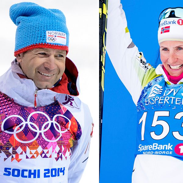 Ole Einar Björndalen och Marit Björgen.