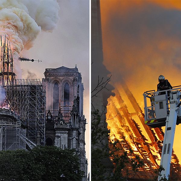 Över 400 brandmän kämpade för att få kontroll över branden i Notre-Dame.