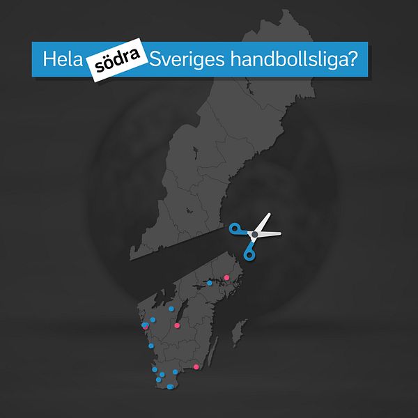 Hela (Syd)Sveriges handbollsliga? I högsta herrdivisionen kommer de flesta av lagen från sydvästra och södra Sverige.