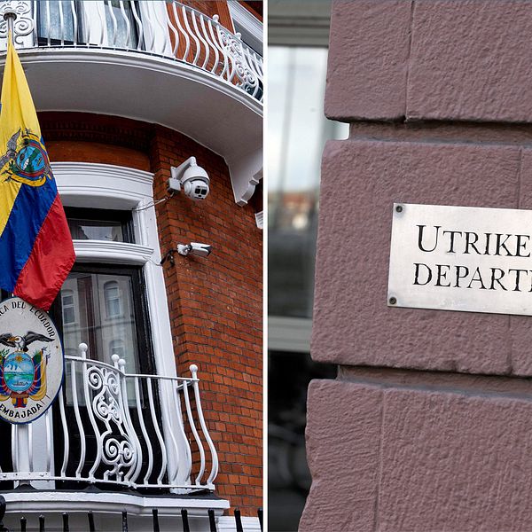 Ecuadors ambassad i London och Utrikesdepartementet vid Gustav Adols torg. Arkivbilder.