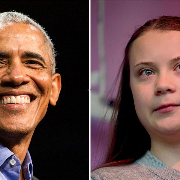 Barack Obama och Greta Thunberg