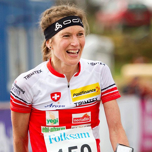 Simone Niggli under orienterings-EM 2012.