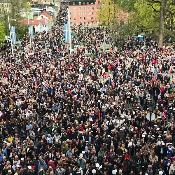 Carolinabacken i Uppsala på sista april 2019.