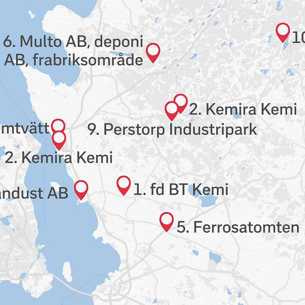 BT Kemi i Teckomatorp toppar listan över Skånes högst prioriterade förorenade platser.
