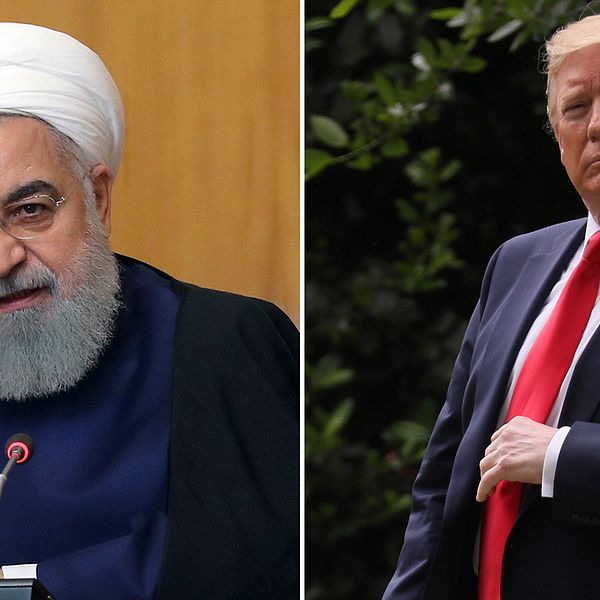 Irans president Hassan Rouhani och USA:s president Donald Trump.