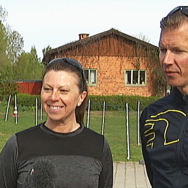 Veronica Kennett och Thomas Söderling, deltagare i loppet.