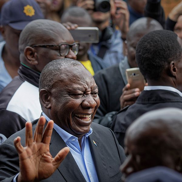Cyril Rhamaposa, partiledare för ANC tillika landets president.