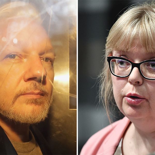Wikileaks grundare Julian Assange och vice överåklagaren Eva-Marie Persson.