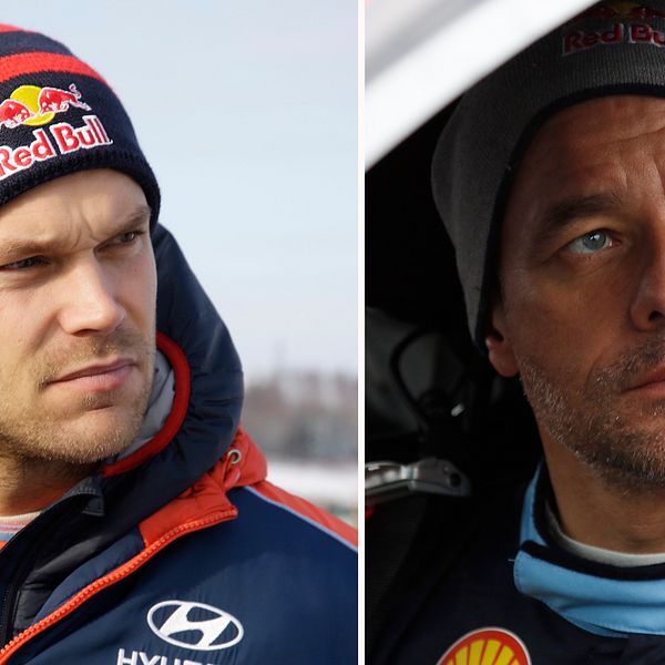 Sebastien Loeb (till höger) väljs före Andreas Mikkelsen (till vänster) igen.