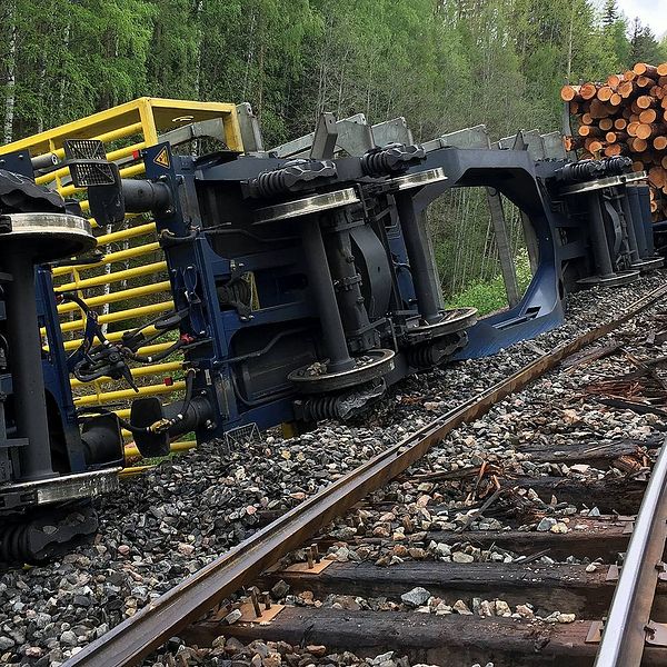 Godståg urspårat mellan Sollefteå och Långsele.