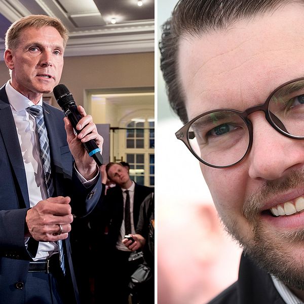 Dansk Folkepartis partiledare Kristian Thulesen Dahl och Sverigedemokraternas partiledare Jimmie Åkesson.