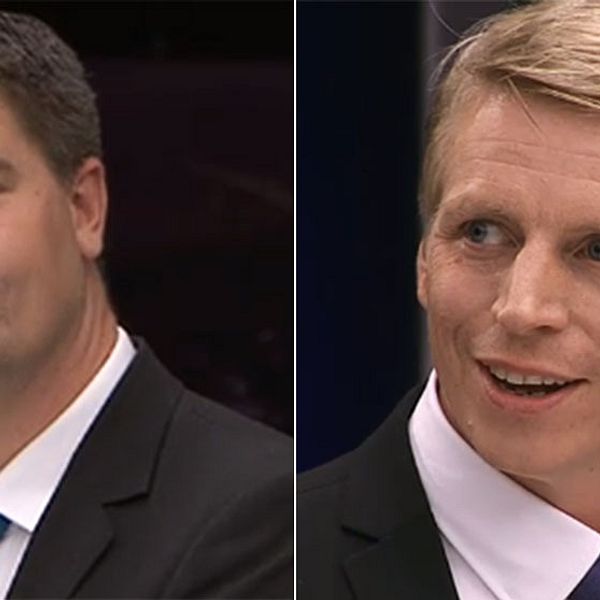 SD:s Oscar Sjöstedt och MP:s Per Bolund.