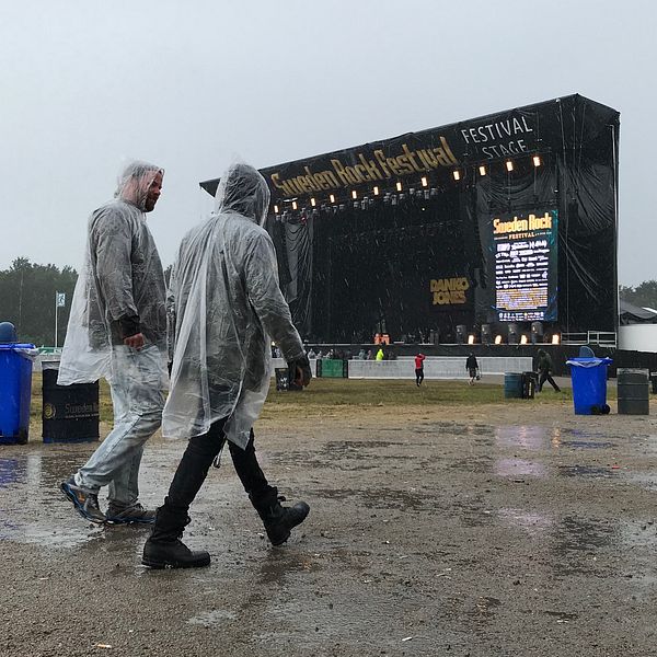 sweden rock festival, regn, oväder