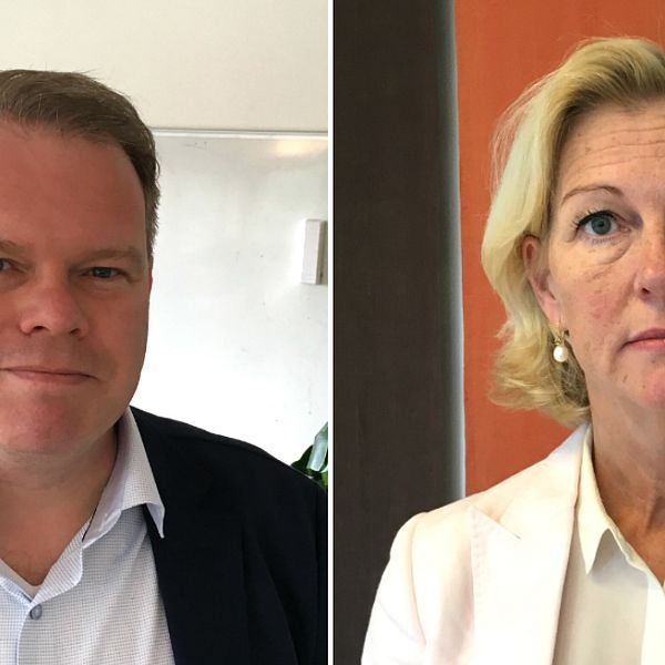 Andreas Lökholm, förvaltningschef för vuxenutbildningen i Göteborg, och Ulla Gustafsson, affärschef för Lernia.