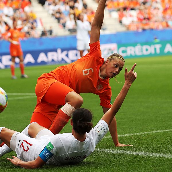 Nederländerna och Kanada under sista gruppspelsmatchen.
