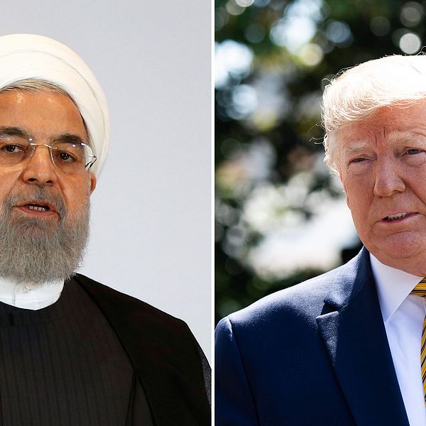 Irans president Hassan Rouhani och USA:s president Donald Trump.