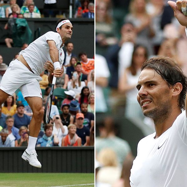 Roger Federer och Rafael Nadal.