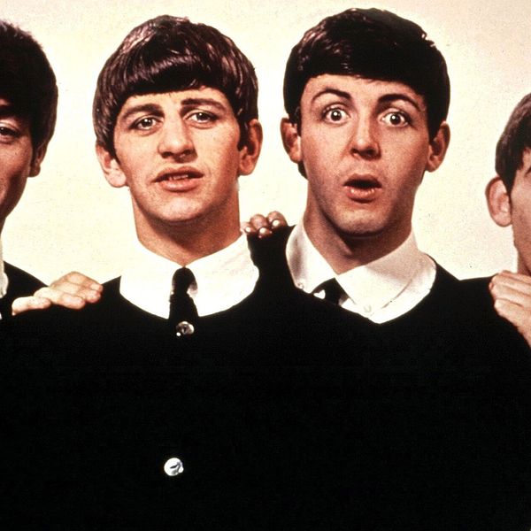 Beatles-medlemmarna John Lennon, Ringo Starr, Paul McCartney och George Harrison fotograferade 1963.