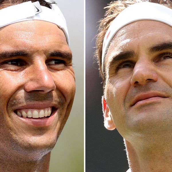 Rafael Nadal och Roger Federer.