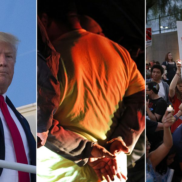 Donald Trump, ett gripande och en demonstration
