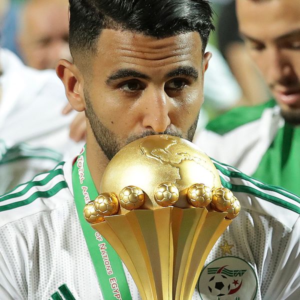 Riyad Mahrez vann Afrikanska mästerskapen med Algeriet, men missade Community Shield-finalen när hans Manchester City mötte Liverpool. Arkivbild.