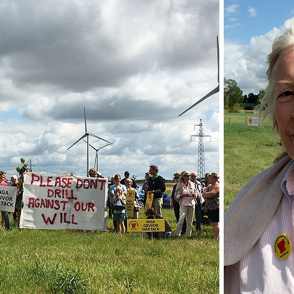 Hörbybor protesterar mot planerna att på en vanadin-gruva i området. En av dem är Margaretha Torkelssen.