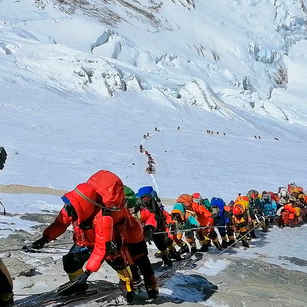 Bergsbestigare på Mount Everest