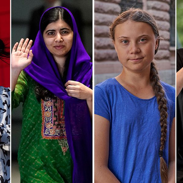Billie Eilish, Malala Yousafzai, Greta Thunberg och Yung Lean.