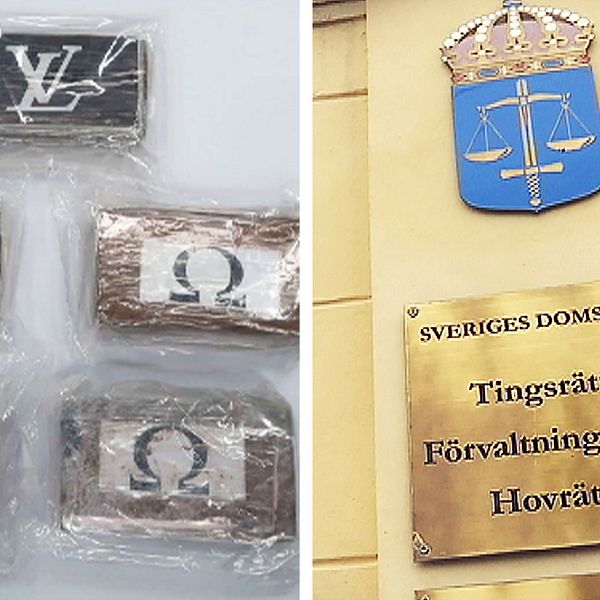 Kokainet hittades i fem paket under parets säng