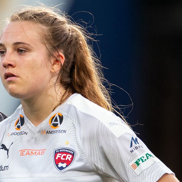 Fiona Brown efter fotbollsmatchen i Damallsvenskan mellan Linköping och Rosengård den 20 maj 2019 i Linköping.