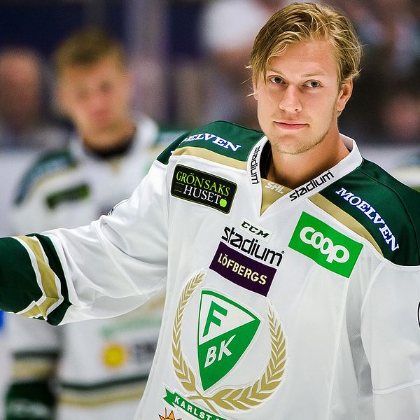 Färjestads Victor Ejdsell under det första ispasset för Färjestad inför SHL säsongen 2019/2020 den 31 juli 2019 i Karlstad.