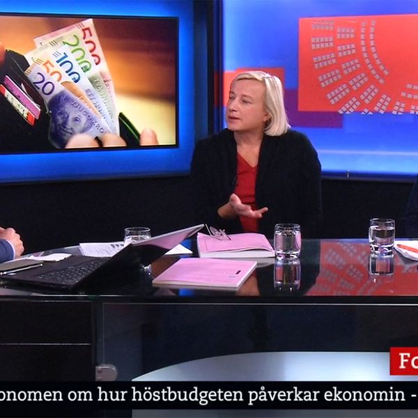 Arturo Arques, privatekonomisk rådgivare och Cecilia Hermansson, nationalekonom, intervjuas om nya budgeten.