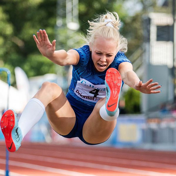 Tilde Johansson under Folksam Grand Prix den 15 juli 2019 i Varberg.