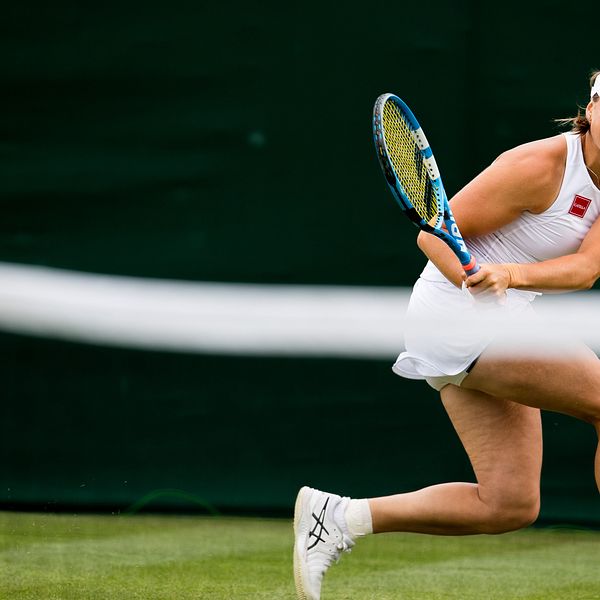 Rebecca Peterson i Wimbledon 2019. Arkivbild.