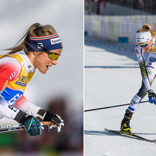 Therese Johaug och Frida Karlsson.