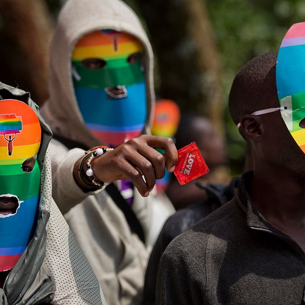 Hbtq-aktivister i Kenya demonstrerar för sina rättigheter.