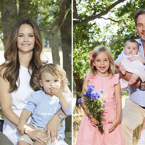 Carl Philip med familj och prinsessan Madeleine med familj.