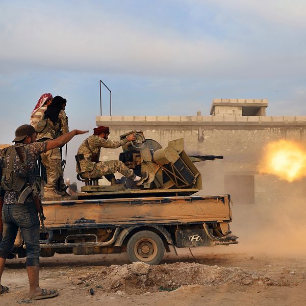 Turkietstödda rebeller i Syrien.