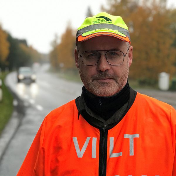 Robert Ålrud i orange reflexväst