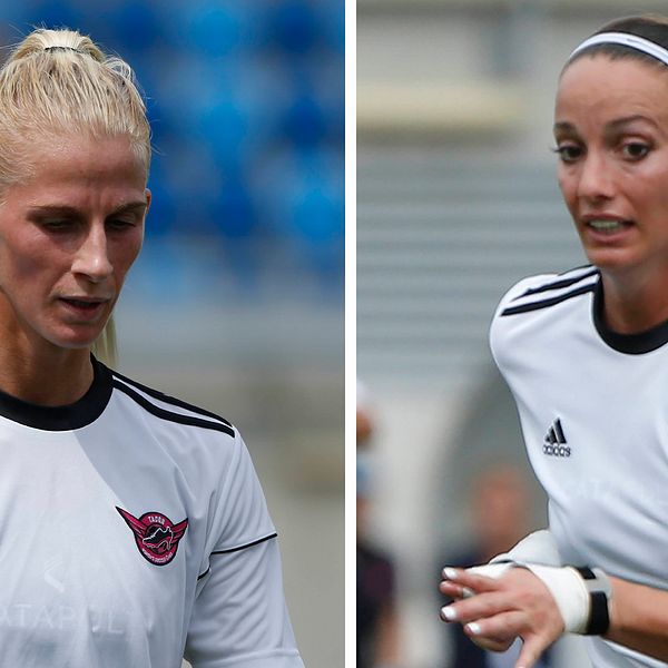 Sofia Jakobsson och Kosovare Asllani spelar i La Liga, som nu hotas av strejk.