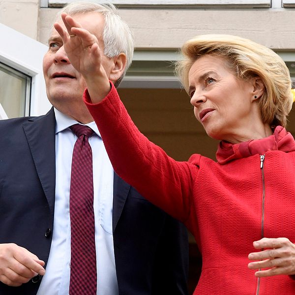 Antti Rinne och Ursula von der Leyen.