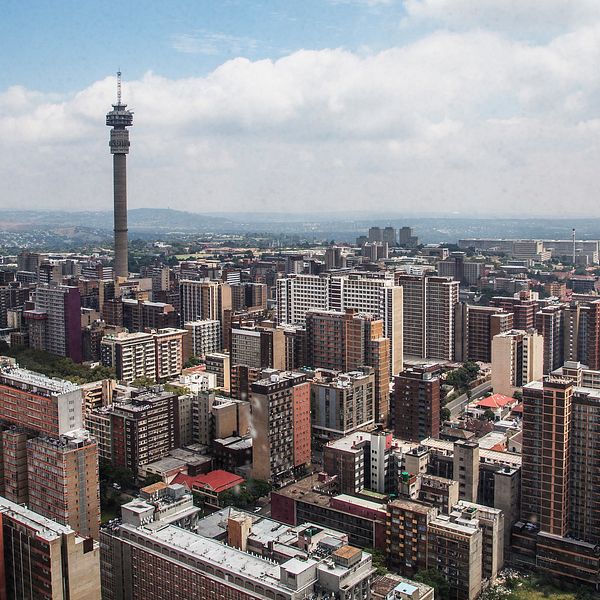 Utsikt från Ponte City Tower i Johannesburg.