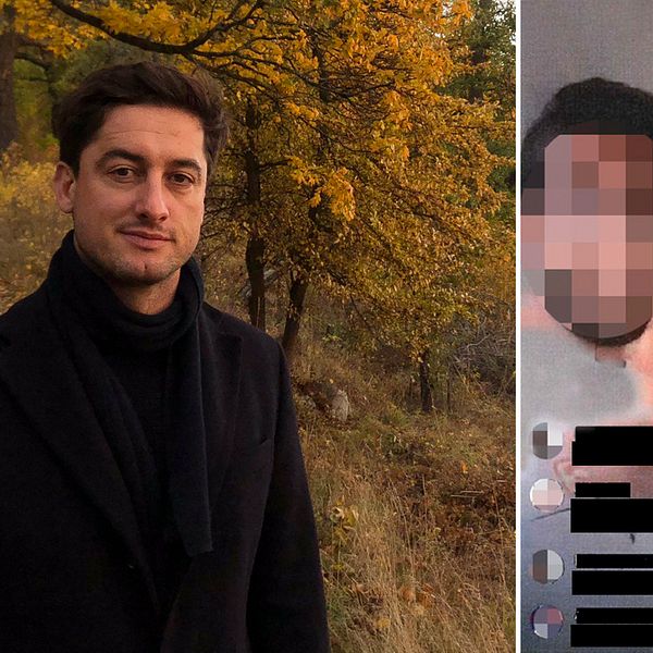 SVT Nyheters reporter Diamant Salihu granskar livesändningar på sociala medier. Till höger syns en bild från ett uppmärksammat brottsfall som sändes live på Facebook.