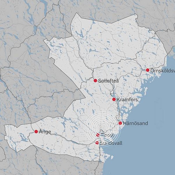 Skalvet märktes och kändes i de norra delarna av Timrå kommun vid 17-tiden på tisdagen.