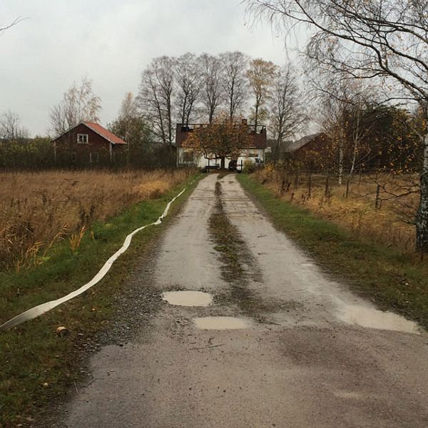 Villabrand i Åsta utanför Köping