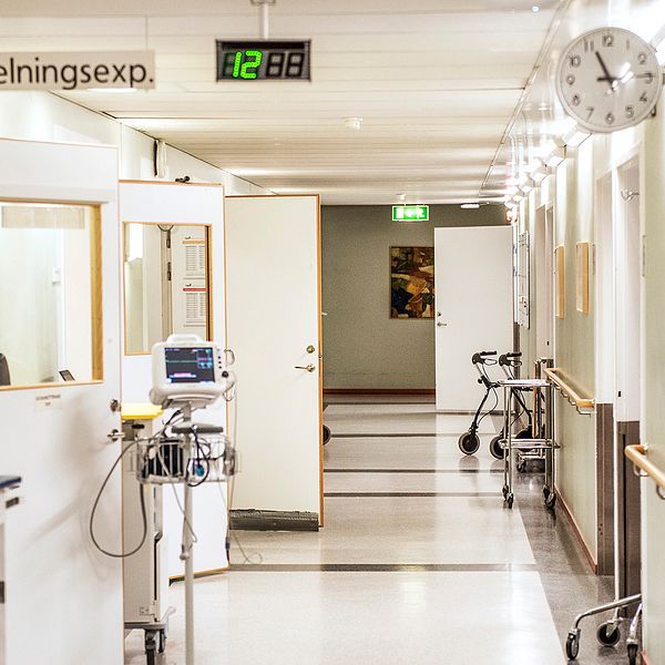 Korridor på Uddevalla sjukhus.