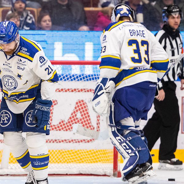 Leksands Mattias Ritola deppar efter 0-2 under ishockeymatchen i SHL mellan Leksand och HV71 den 16 november 2019 i Leksand.