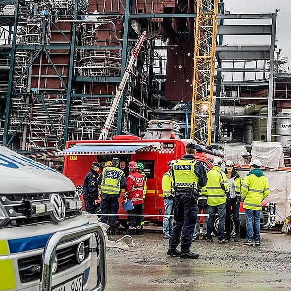 Arbetsplatsolycka vid Hjorthagen i Stockholm
